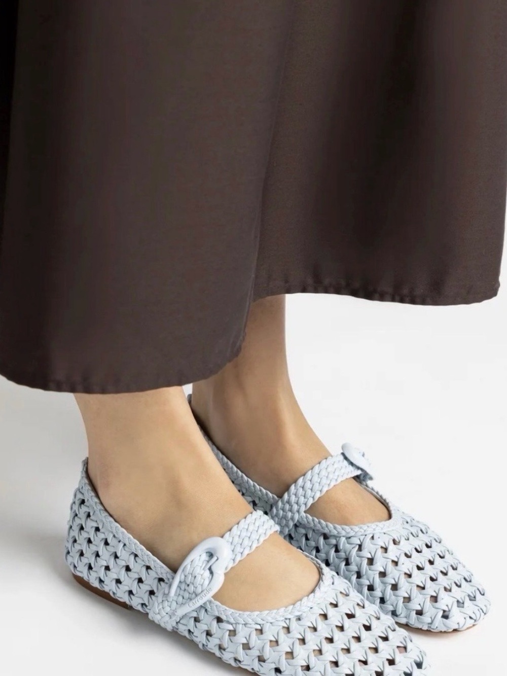 Larroude Verona Macrame Ballet Flat In Maya Leather 8